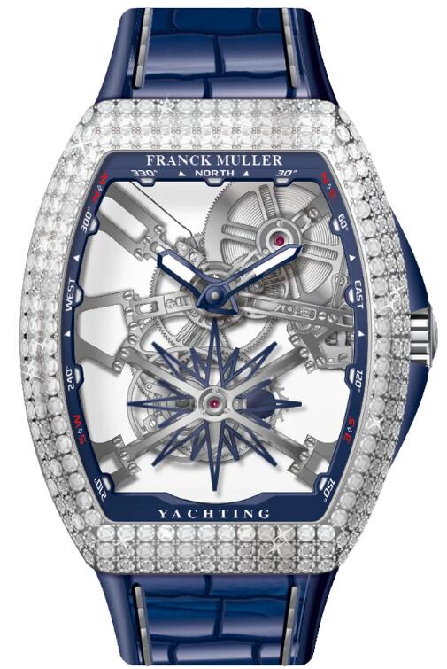 Best FRANCK MULLER Vanguard Yachting V 45 T GR CS SQT YACHT D (BL) (AC) (BL. BLC RGE) Replica Watch